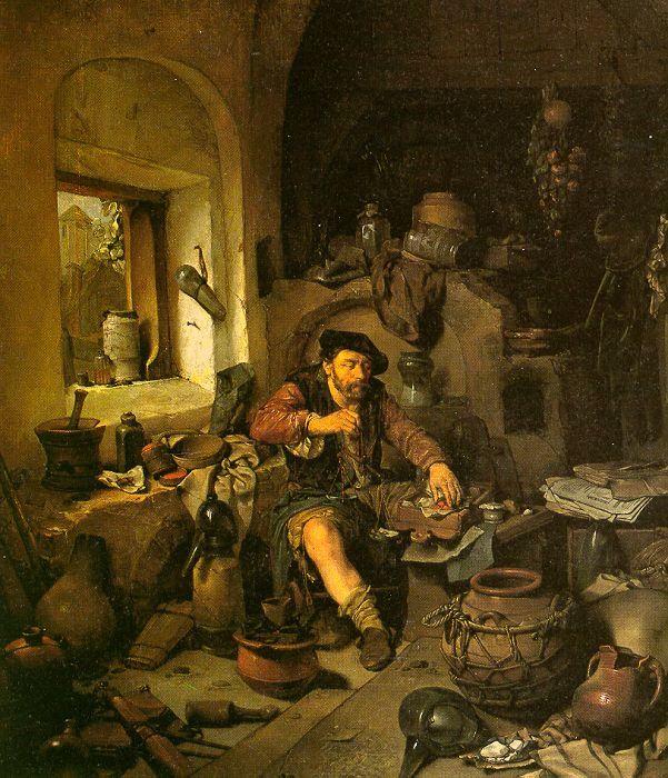 Cornelis Bega The Alchemist oil painting image